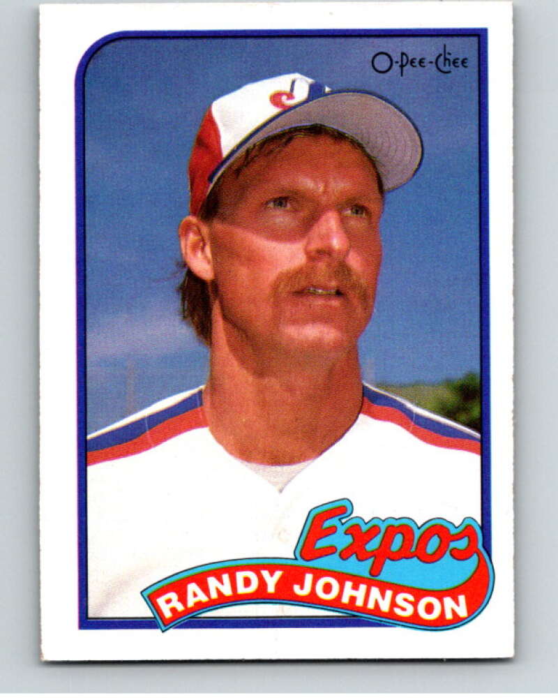 1989 O-Pee-Chee Baseball #186 Randy Johnson  Montreal Expos  V95727 Image 1