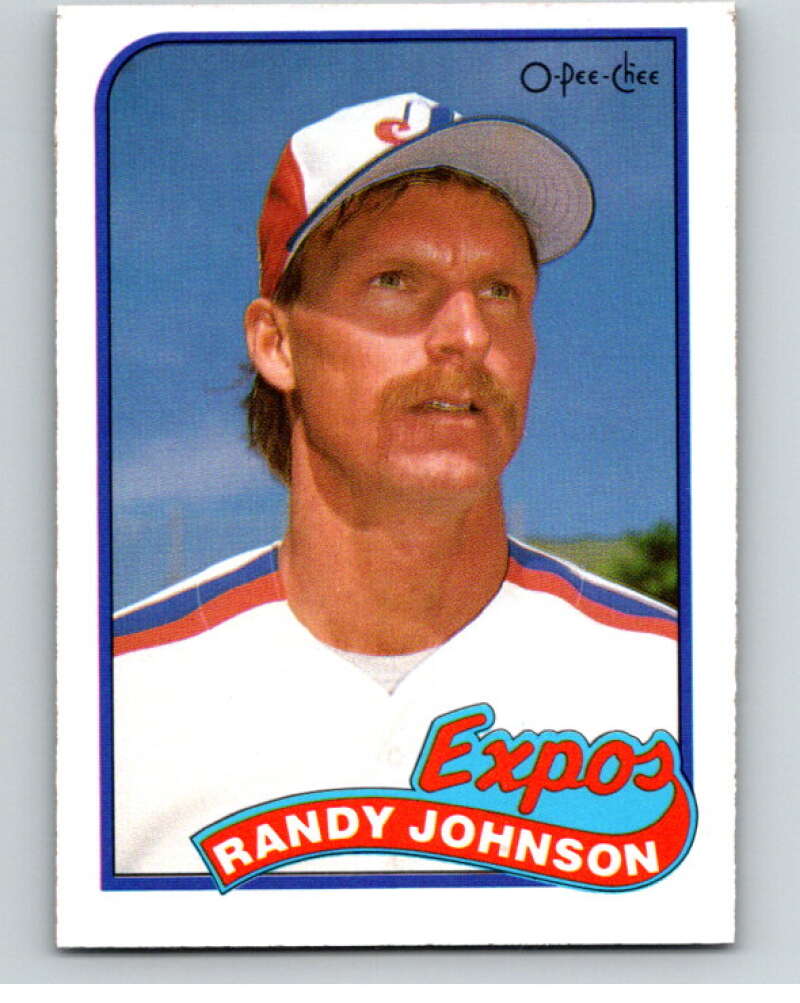 1989 O-Pee-Chee Baseball #186 Randy Johnson  Montreal Expos  V95728 Image 1
