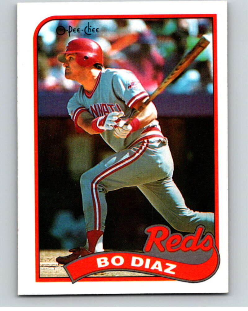 1989 O-Pee-Chee Baseball #201 Bo Diaz  Cincinnati Reds  V95765 Image 1