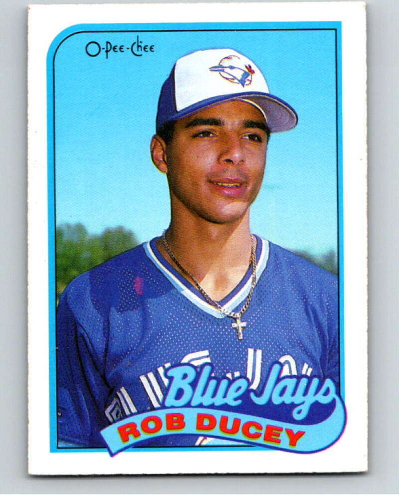 1989 O-Pee-Chee Baseball #203 Rob Ducey  Toronto Blue Jays  V95771 Image 1