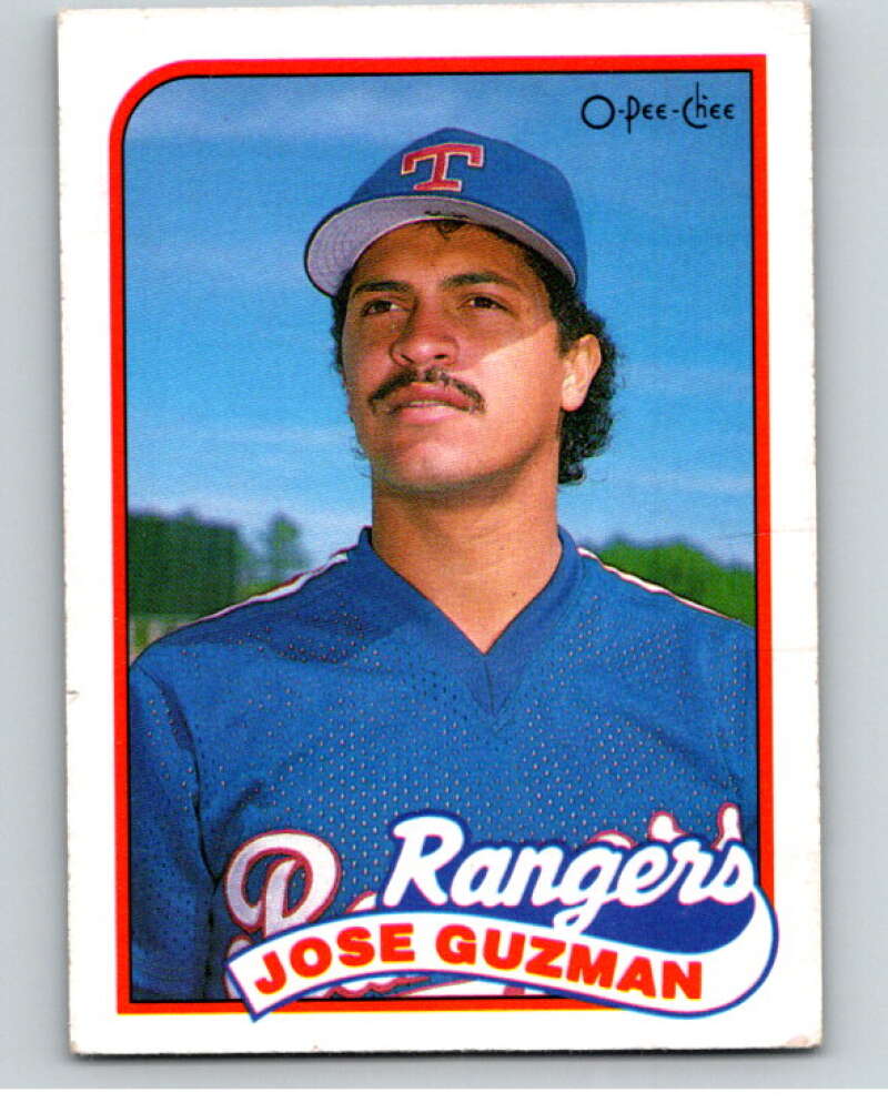 1989 O-Pee-Chee Baseball #209 Jose Guzman  Texas Rangers  V95787 Image 1