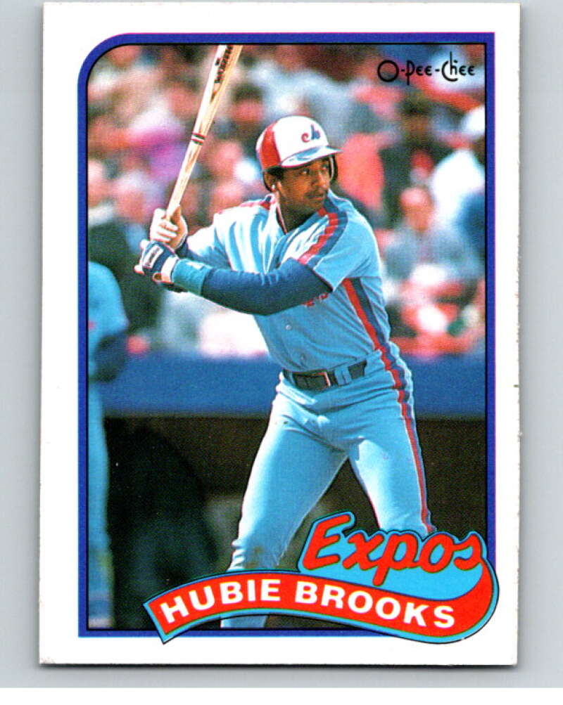 1989 O-Pee-Chee Baseball #221 Hubie Brooks  Montreal Expos  V95814 Image 1