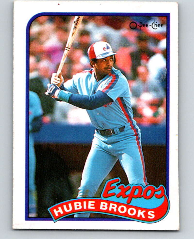 1989 O-Pee-Chee Baseball #221 Hubie Brooks  Montreal Expos  V95815 Image 1