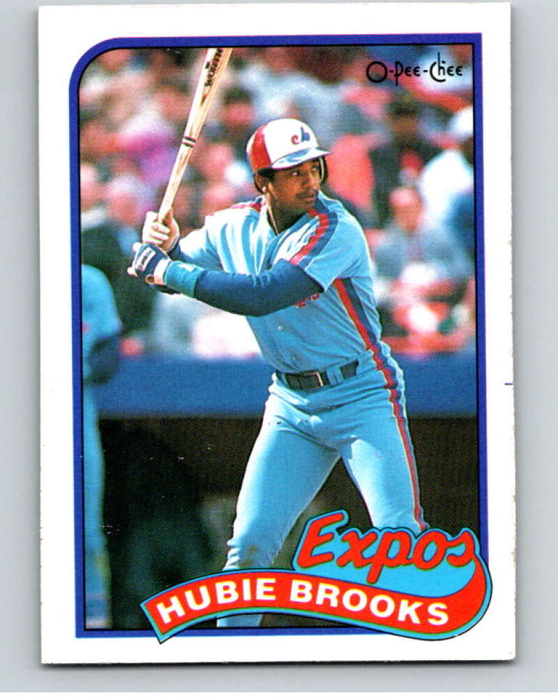 1989 O-Pee-Chee Baseball #221 Hubie Brooks  Montreal Expos  V95818 Image 1