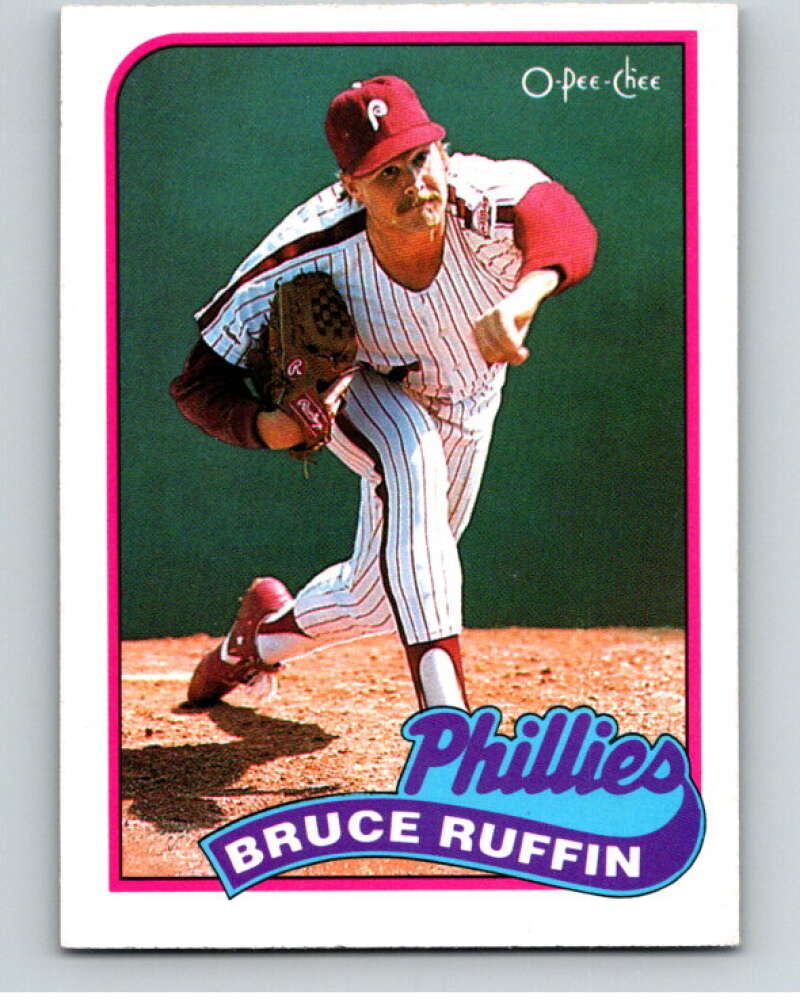 1989 O-Pee-Chee Baseball #222 Bruce Ruffin  Philadelphia Phillies  V95819 Image 1