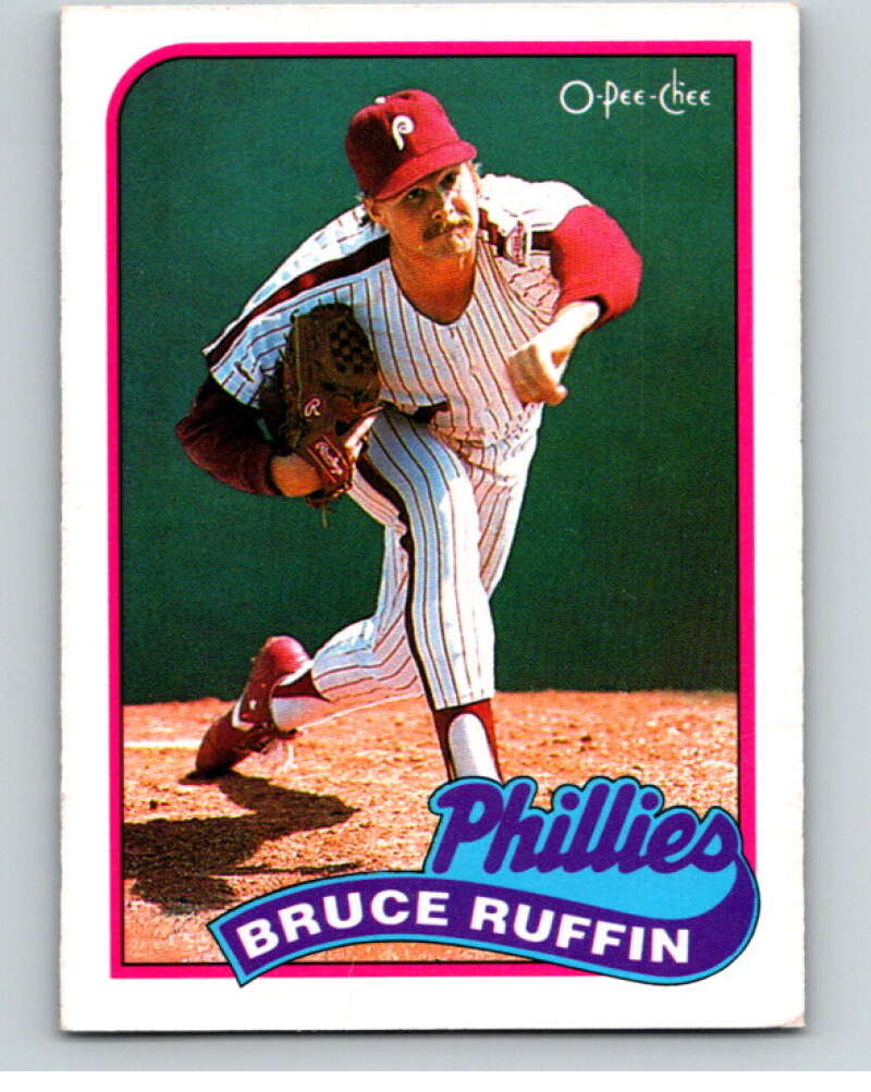 1989 O-Pee-Chee Baseball #222 Bruce Ruffin  Philadelphia Phillies  V95820 Image 1