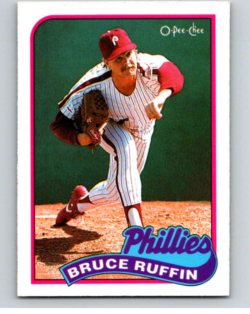 1989 O-Pee-Chee Baseball #222 Bruce Ruffin  Philadelphia Phillies  V95822 Image 1