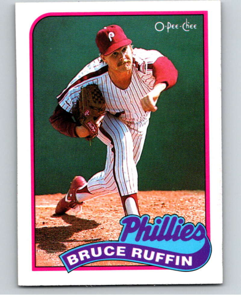 1989 O-Pee-Chee Baseball #222 Bruce Ruffin  Philadelphia Phillies  V95823 Image 1