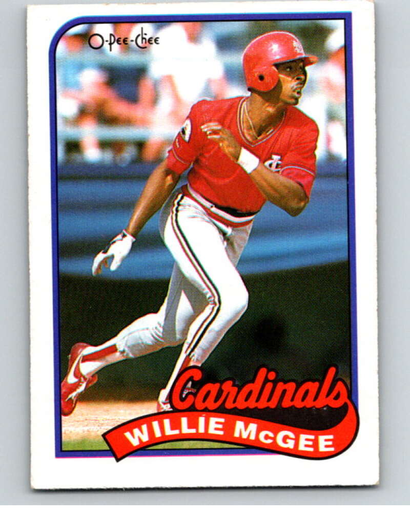 1989 O-Pee-Chee Baseball #225 Willie McGee  St. Louis Cardinals  V95827 Image 1
