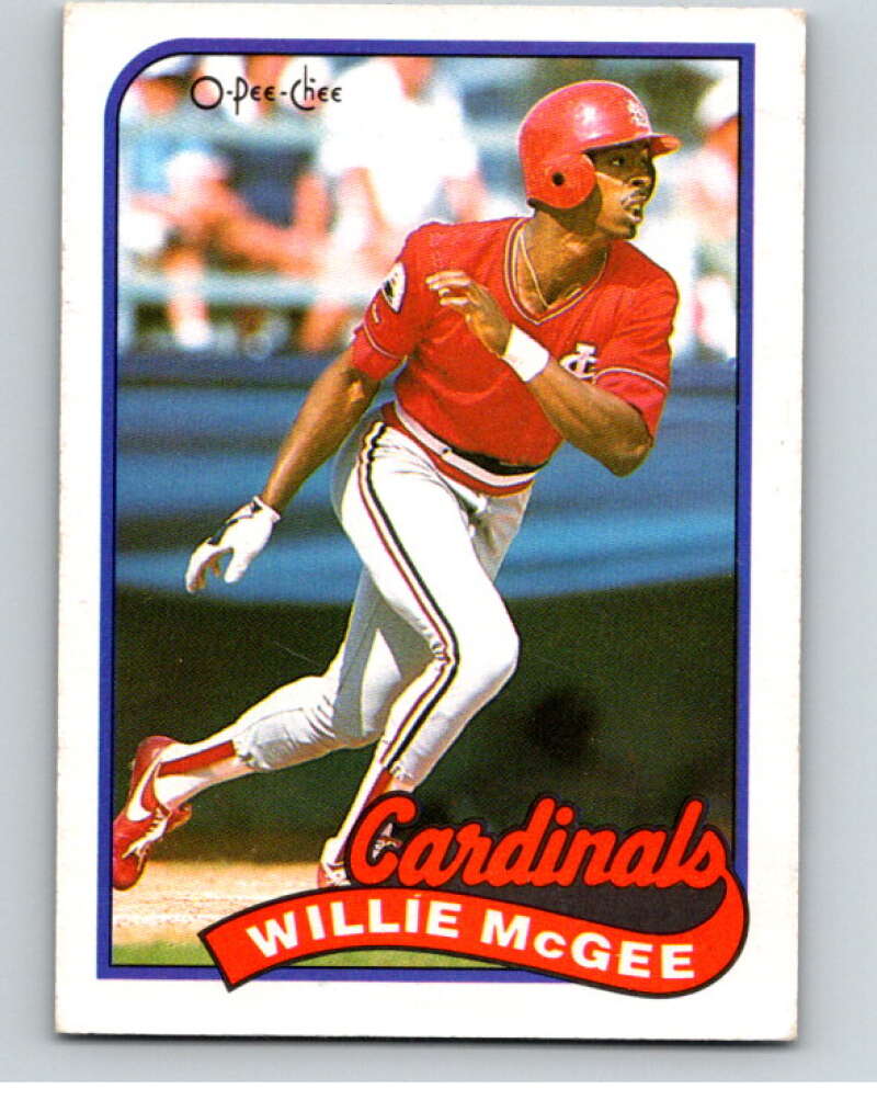 1989 O-Pee-Chee Baseball #225 Willie McGee  St. Louis Cardinals  V95828 Image 1