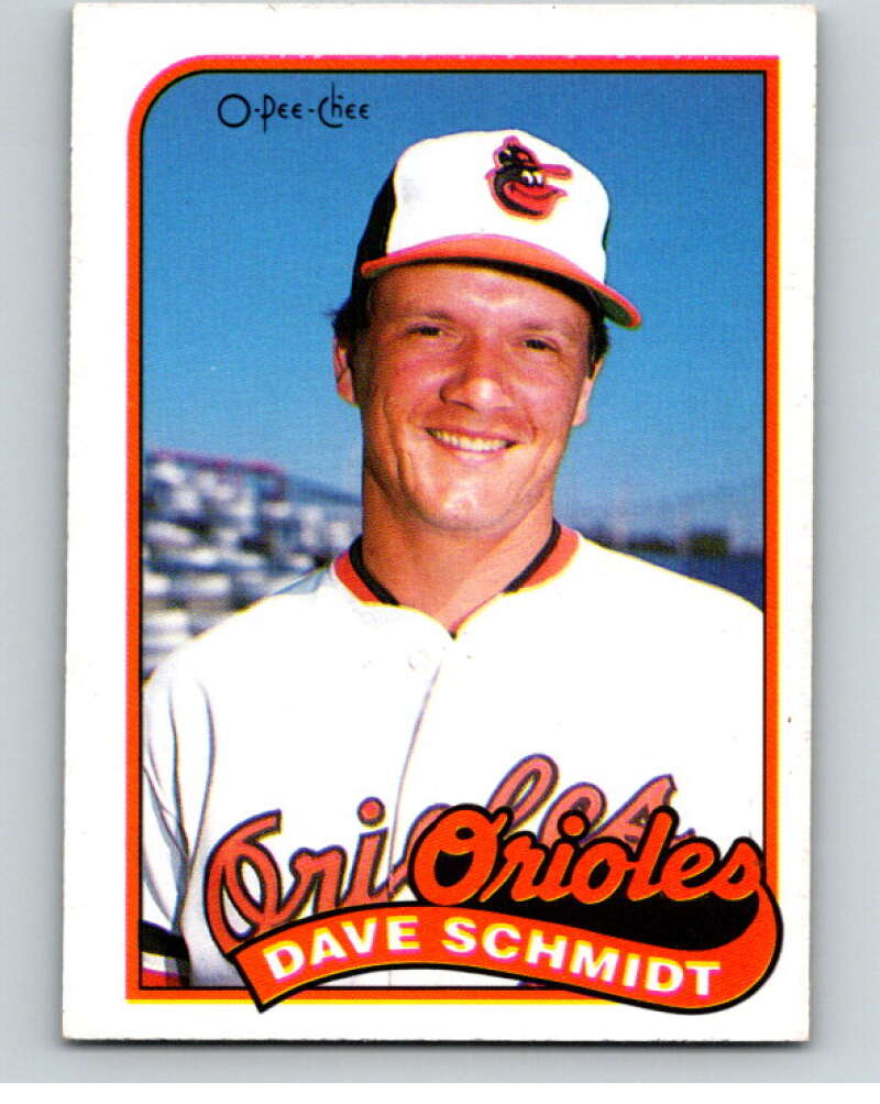 1989 O-Pee-Chee Baseball #231 Dave Schmidt  Baltimore Orioles  V95844 Image 1