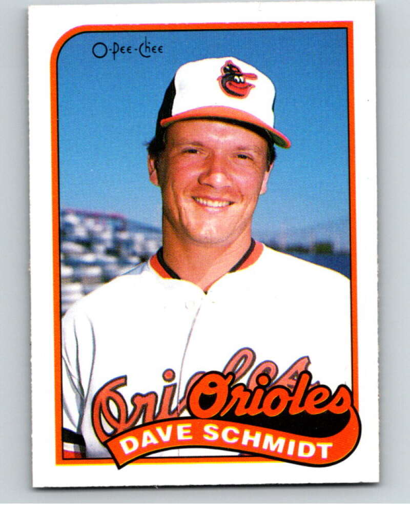 1989 O-Pee-Chee Baseball #231 Dave Schmidt  Baltimore Orioles  V95845 Image 1