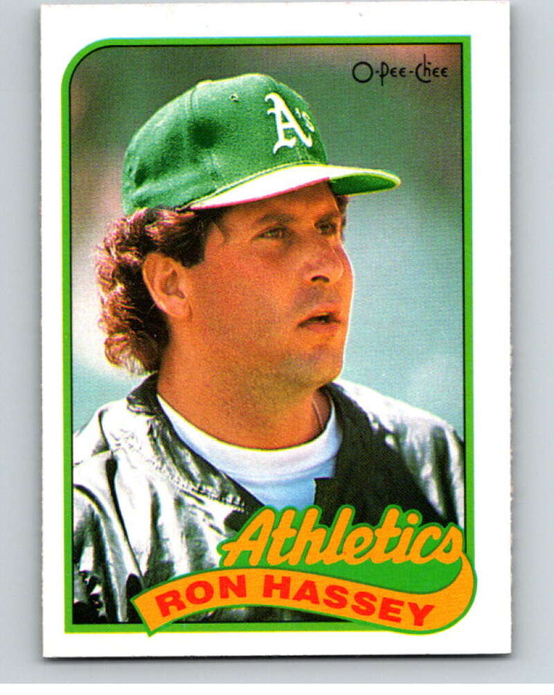 1989 O-Pee-Chee Baseball #272 Ron Hassey  Oakland Athletics  V95928 Image 1