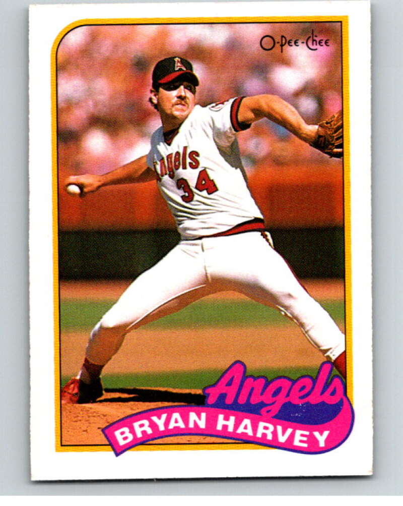 1989 O-Pee-Chee Baseball #287 Bryan Harvey  California Angels  V95964 Image 1