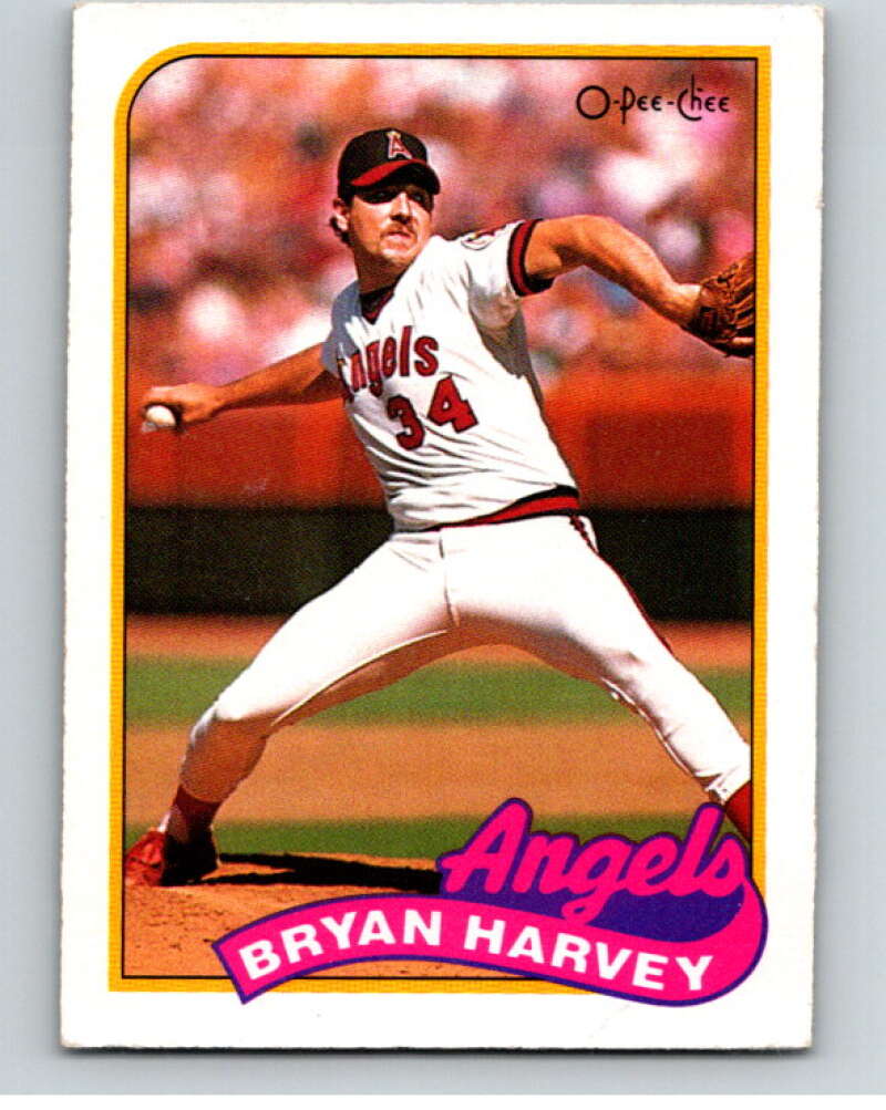 1989 O-Pee-Chee Baseball #287 Bryan Harvey  California Angels  V95967 Image 1