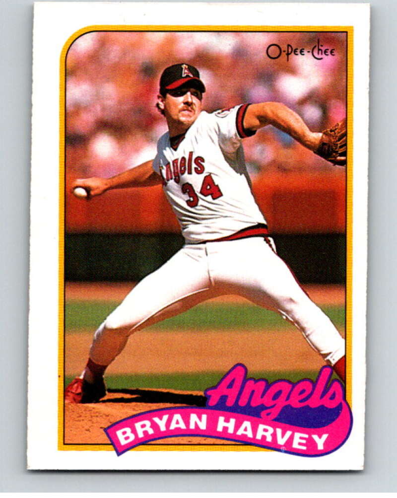 1989 O-Pee-Chee Baseball #287 Bryan Harvey  California Angels  V95968 Image 1