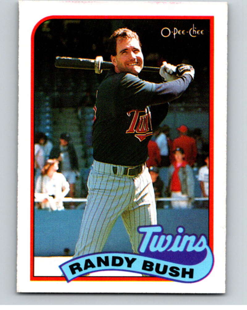 1989 O-Pee-Chee Baseball #288 Randy Bush  Minnesota Twins  V95971 Image 1