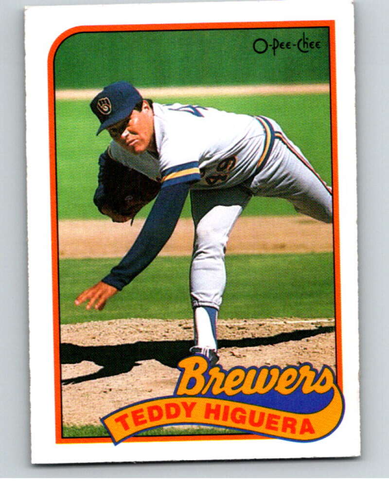 1989 O-Pee-Chee Baseball #292 Teddy Higuera  Milwaukee Brewers  V95983 Image 1