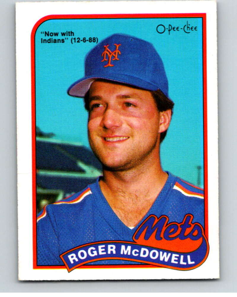 1989 O-Pee-Chee Baseball #296 Roger McDowell Phillies/Mets  V95994 Image 1