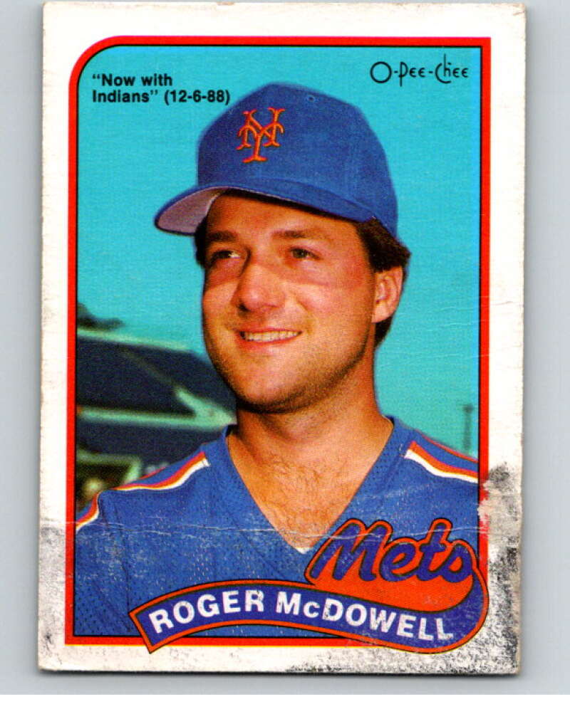 1989 O-Pee-Chee Baseball #296 Roger McDowell Phillies/Mets  V95995 Image 1