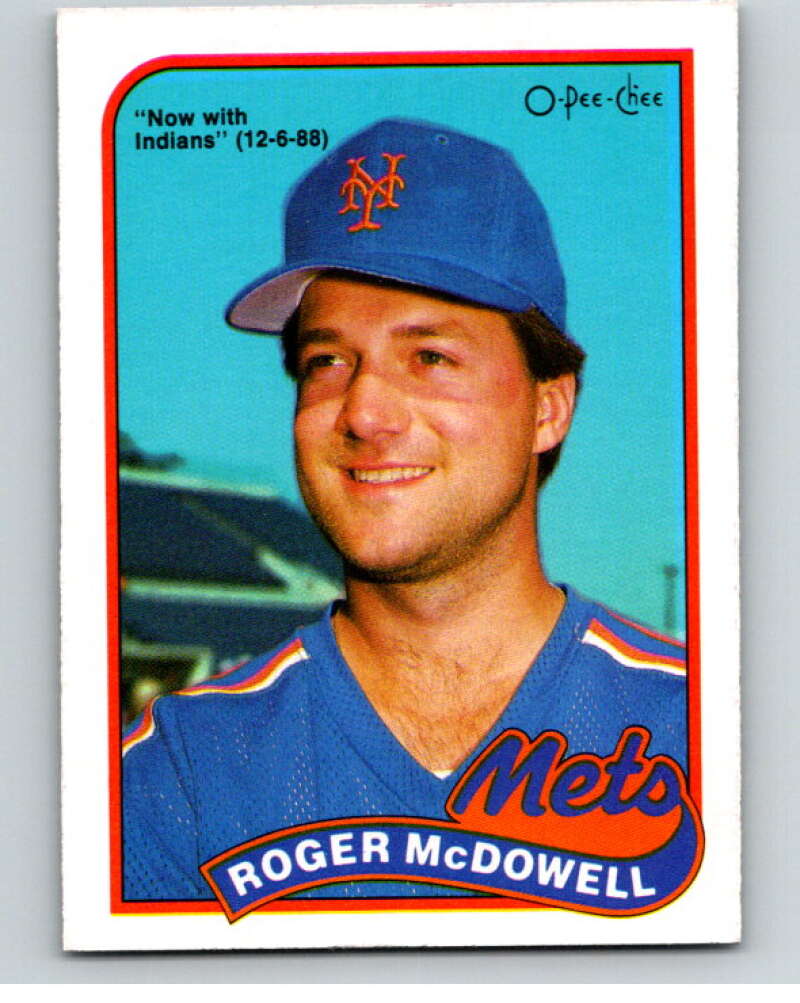 1989 O-Pee-Chee Baseball #296 Roger McDowell Phillies/Mets  V95997 Image 1