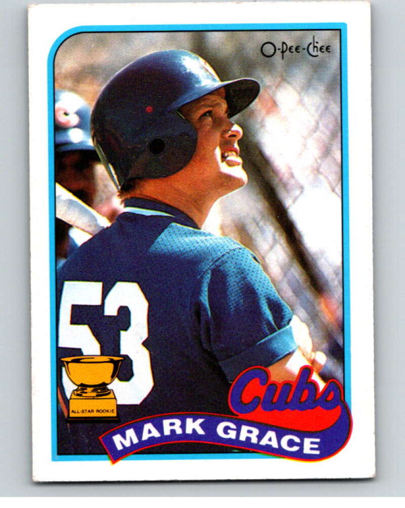 1989 O-Pee-Chee Baseball #297 Mark Grace  Chicago Cubs  V95998 Image 1