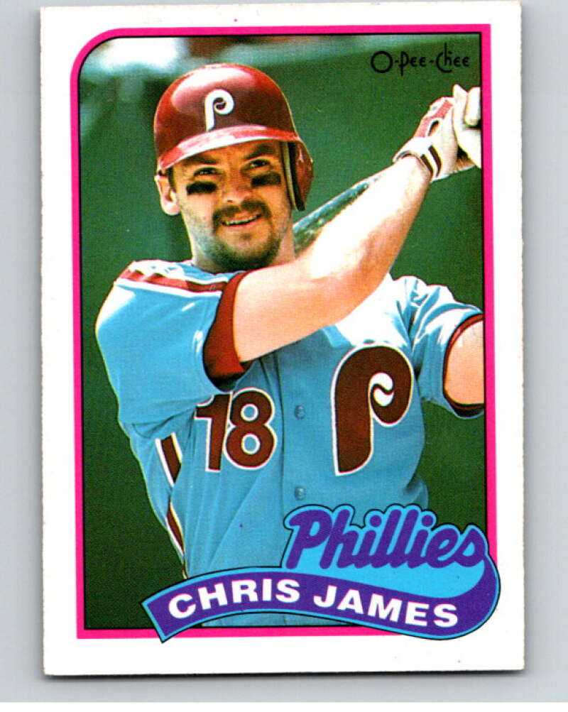 1989 O-Pee-Chee Baseball #298 Chris James  Philadelphia Phillies  V96000 Image 1