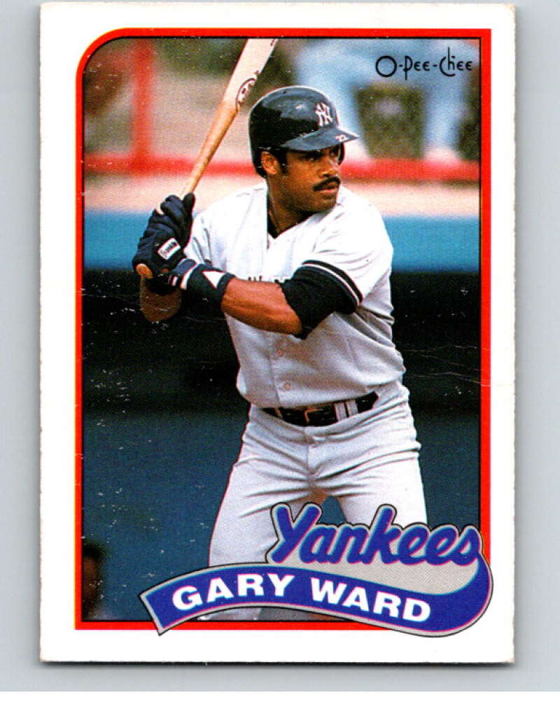1989 O-Pee-Chee Baseball #302 Gary Ward  New York Yankees  V96009 Image 1