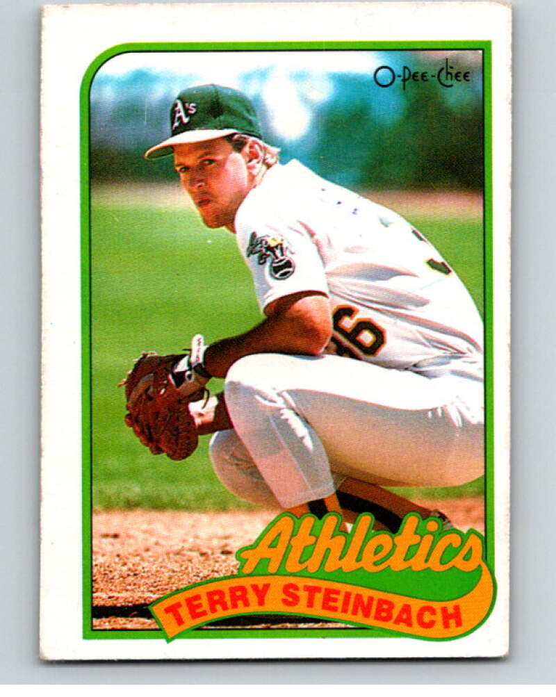 1989 O-Pee-Chee Baseball #304 Terry Steinbach  Oakland Athletics  V96013 Image 1