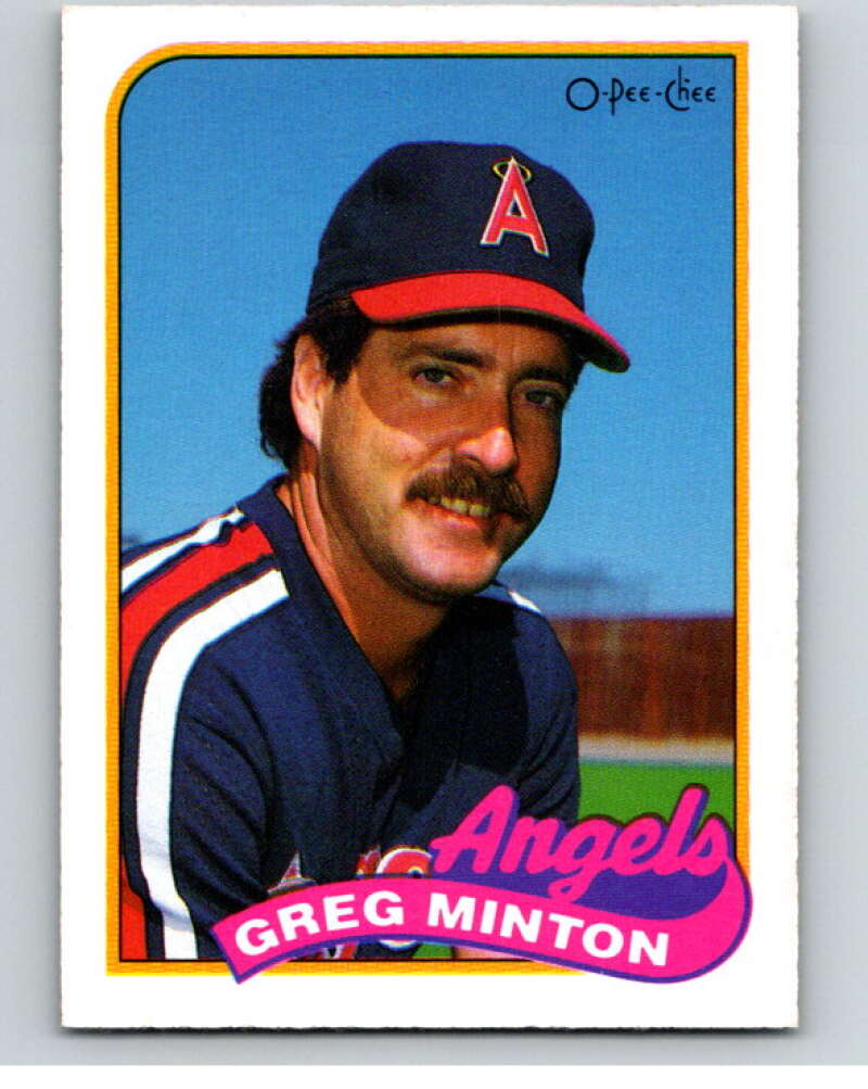 1989 O-Pee-Chee Baseball #306 Greg Minton  California Angels  V96019 Image 1