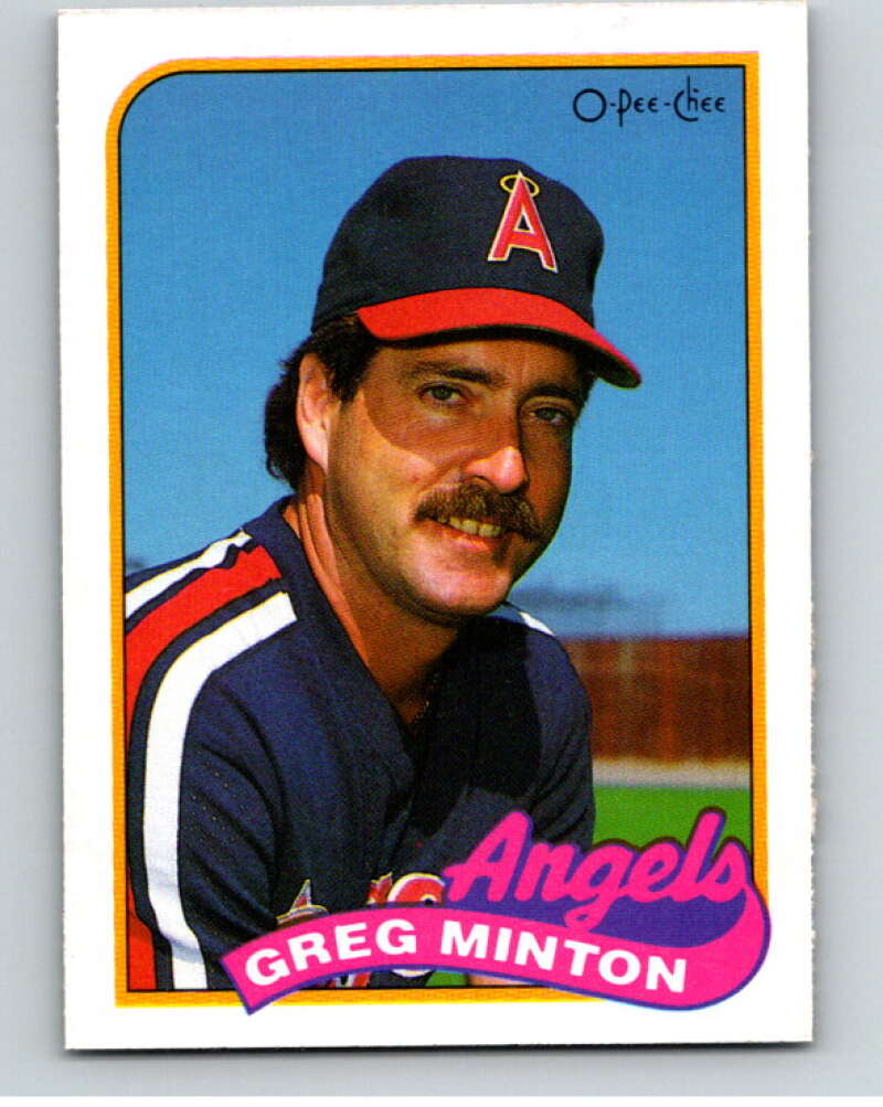 1989 O-Pee-Chee Baseball #306 Greg Minton  California Angels  V96023 Image 1