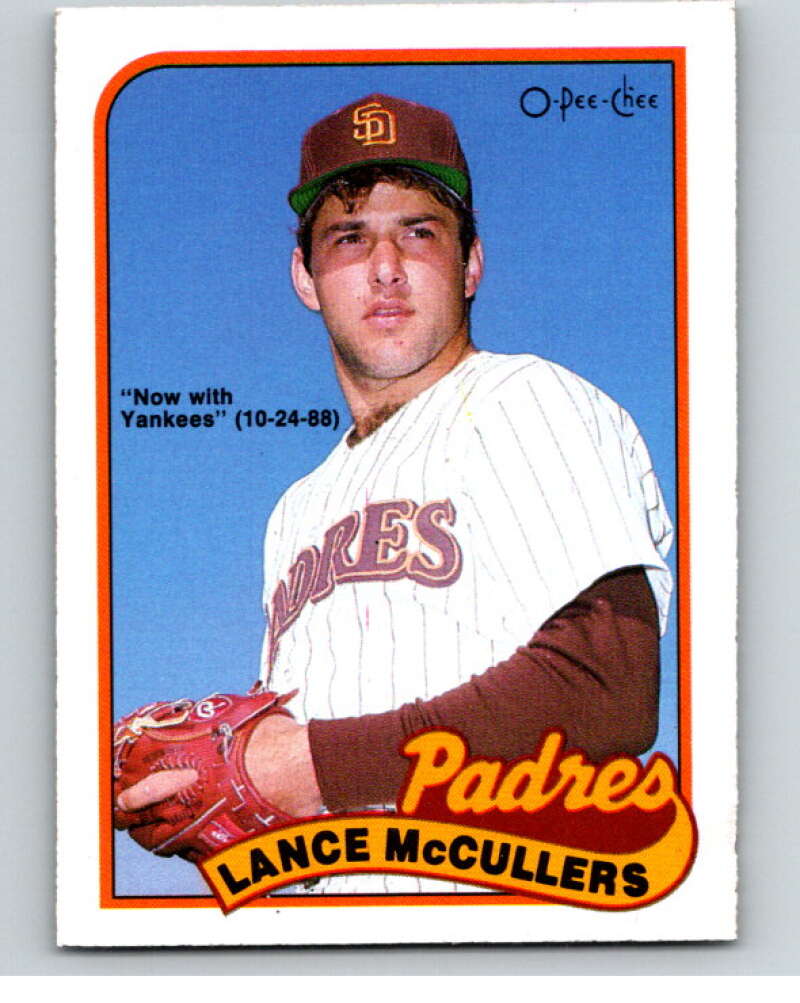 1989 O-Pee-Chee Baseball #307 Lance McCullers Yankees/ Padres  V96024 Image 1