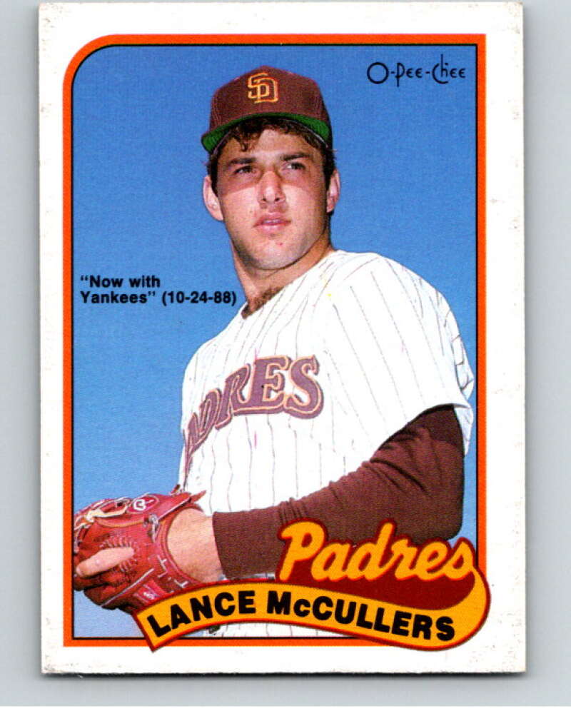 1989 O-Pee-Chee Baseball #307 Lance McCullers Yankees/ Padres  V96025 Image 1