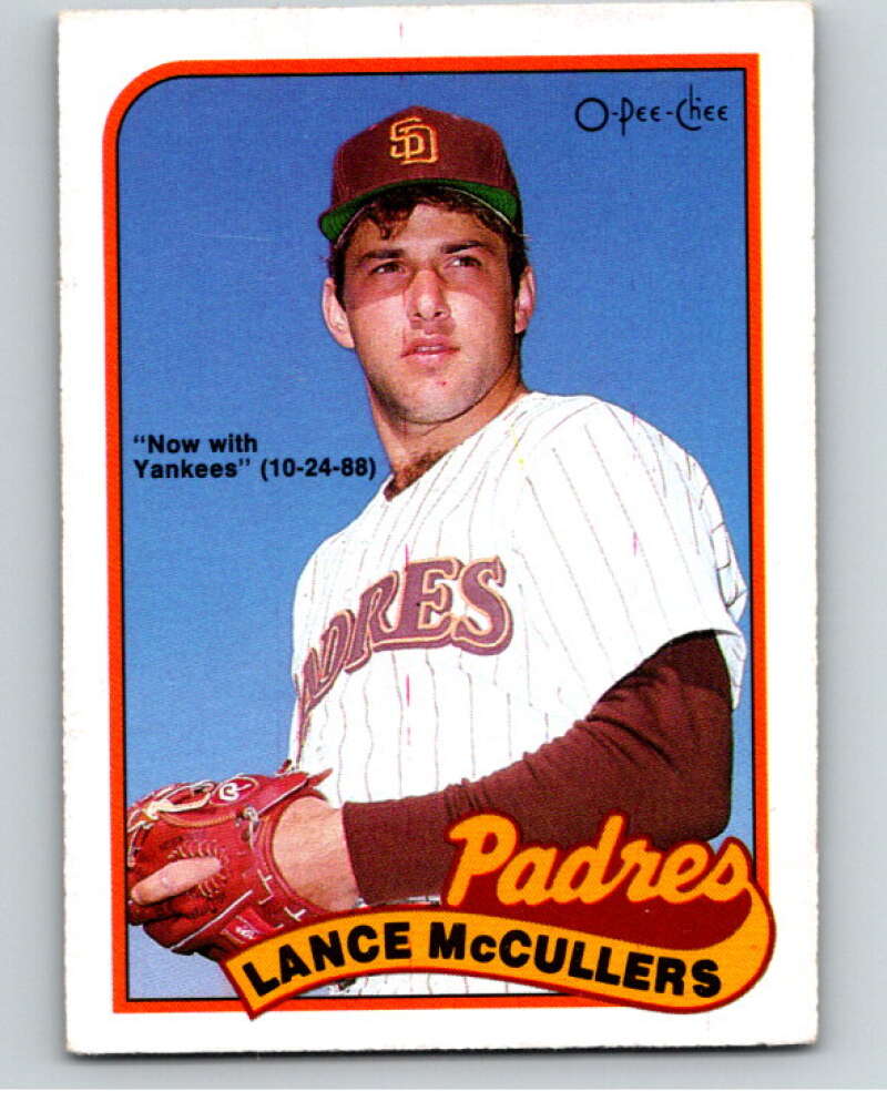 1989 O-Pee-Chee Baseball #307 Lance McCullers Yankees/ Padres  V96026 Image 1