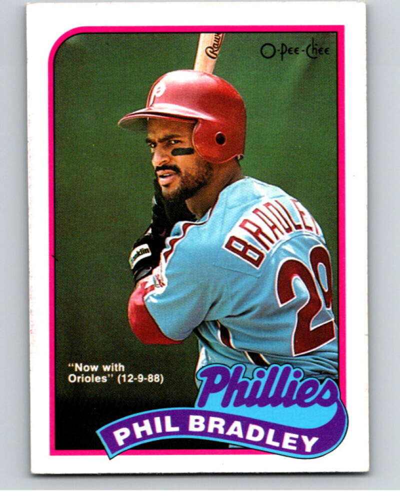 1989 O-Pee-Chee Baseball #308 Phil Bradley Orioles/ Phillies  V96027 Image 1