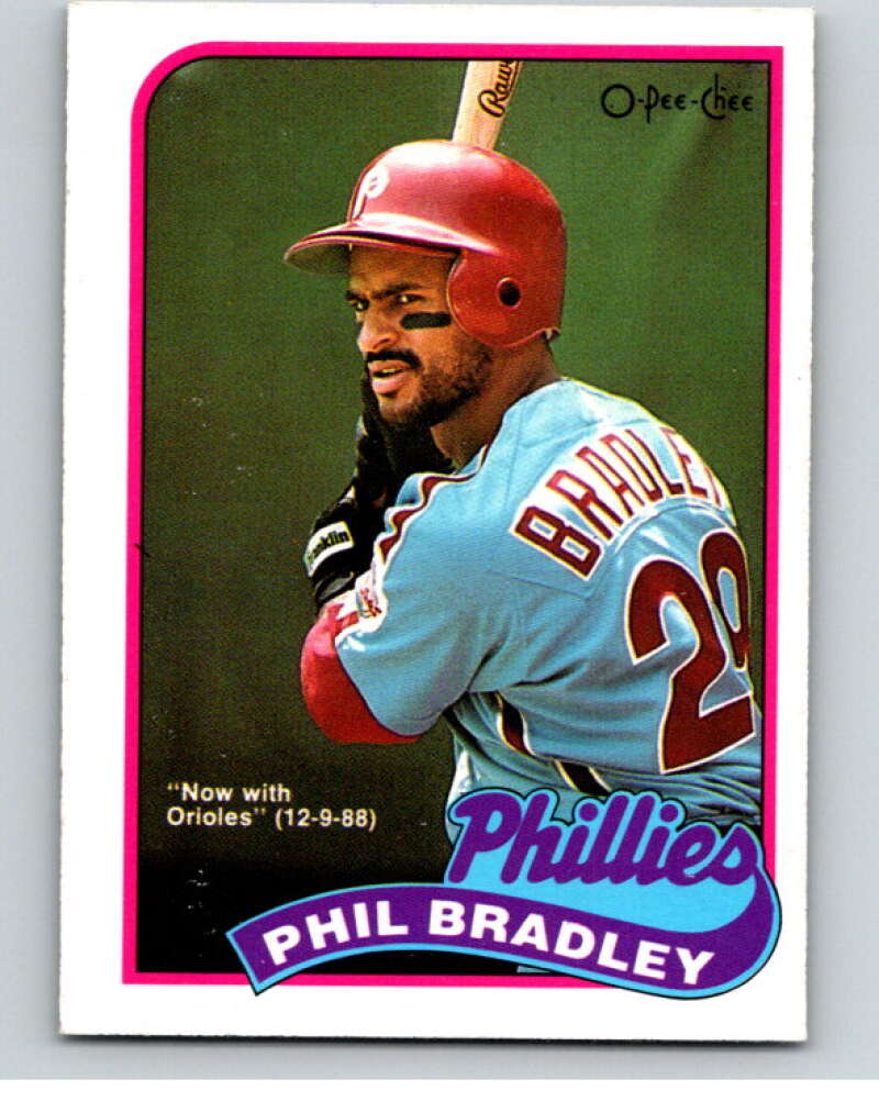 1989 O-Pee-Chee Baseball #308 Phil Bradley Orioles/ Phillies  V96029 Image 1