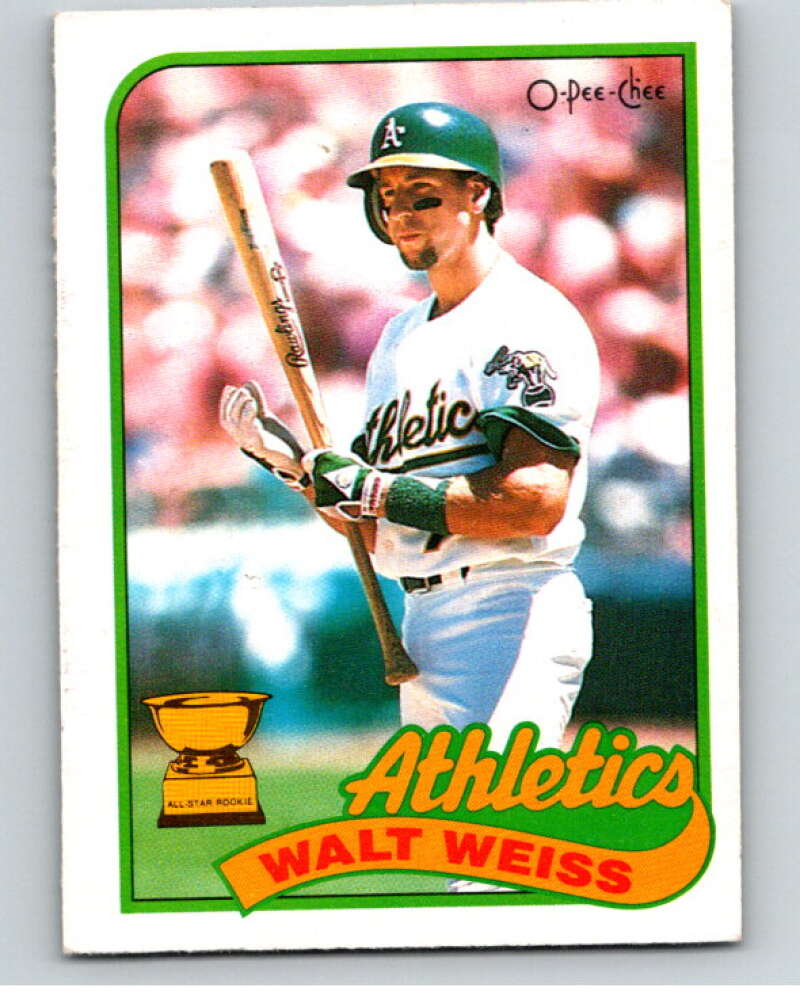1989 O-Pee-Chee Baseball #316 Walt Weiss  Oakland Athletics  V96045 Image 1