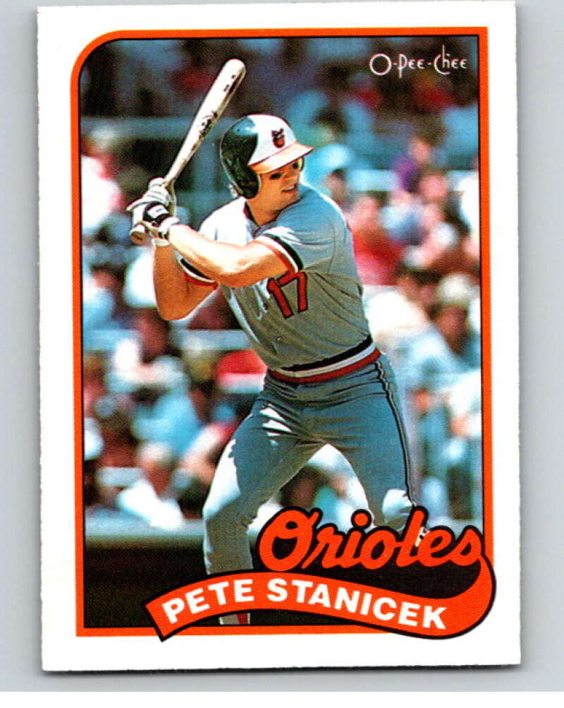 1989 O-Pee-Chee Baseball #317 Pete Stanicek  Baltimore Orioles  V96046 Image 1