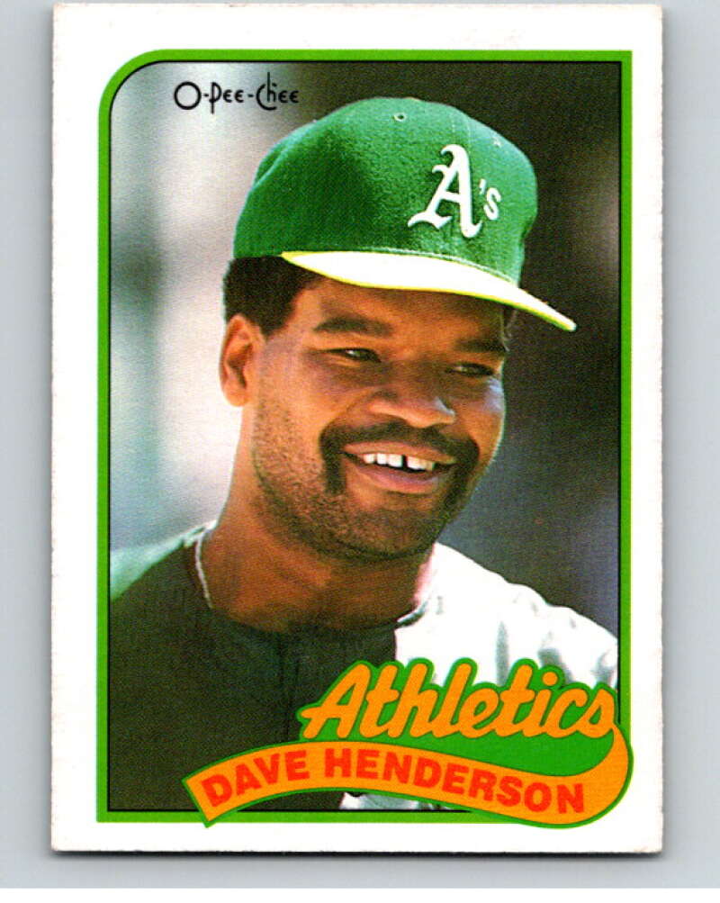 1989 O-Pee-Chee Baseball #327 Dave Henderson  Oakland Athletics  V96069 Image 1