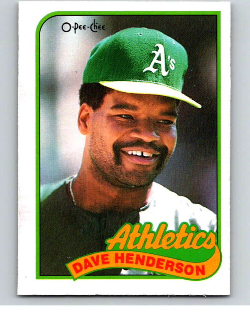 1989 O-Pee-Chee Baseball #327 Dave Henderson  Oakland Athletics  V96070 Image 1