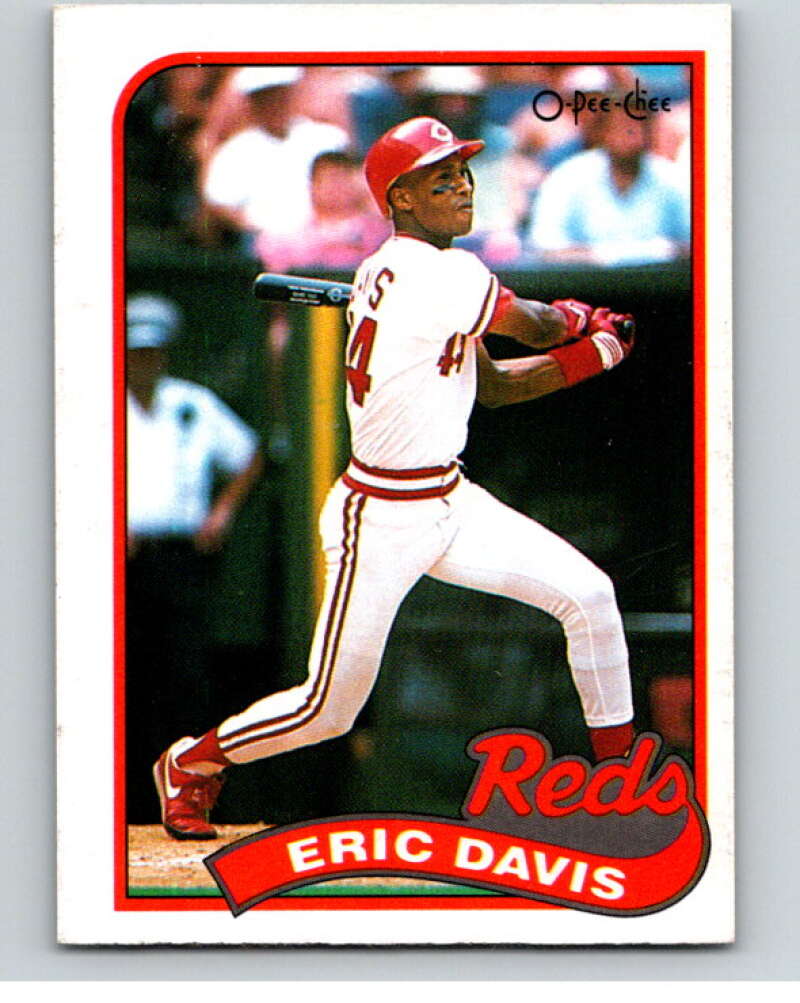 1989 O-Pee-Chee Baseball #330 Eric Davis  Cincinnati Reds  V96080 Image 1