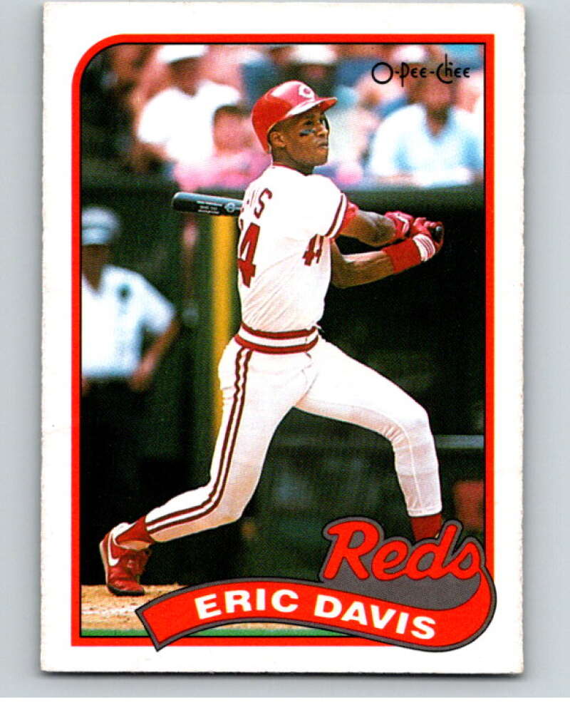 1989 O-Pee-Chee Baseball #330 Eric Davis  Cincinnati Reds  V96082 Image 1
