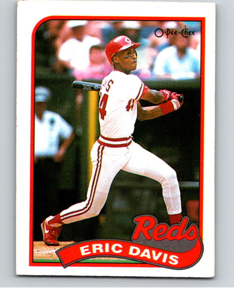 1989 O-Pee-Chee Baseball #330 Eric Davis  Cincinnati Reds  V96083 Image 1