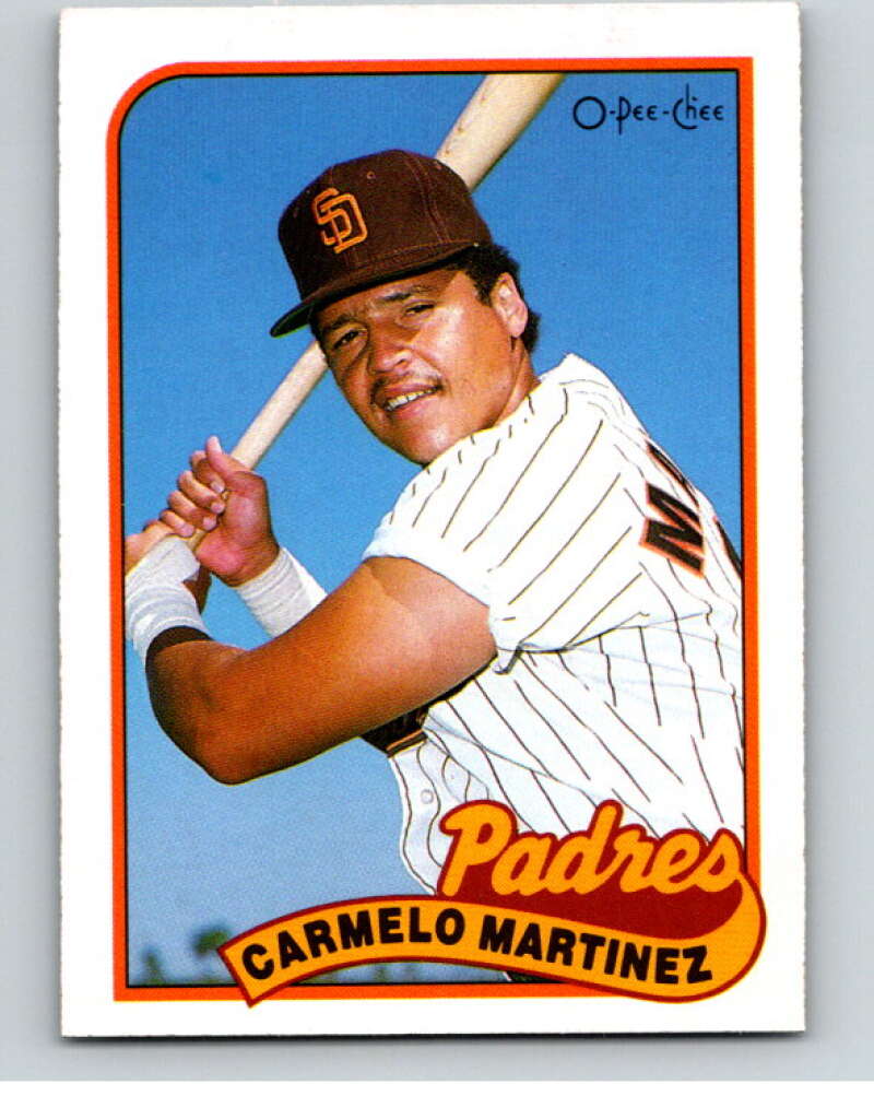 1989 O-Pee-Chee Baseball #332 Carmelo Martinez Padres  V96086 Image 1