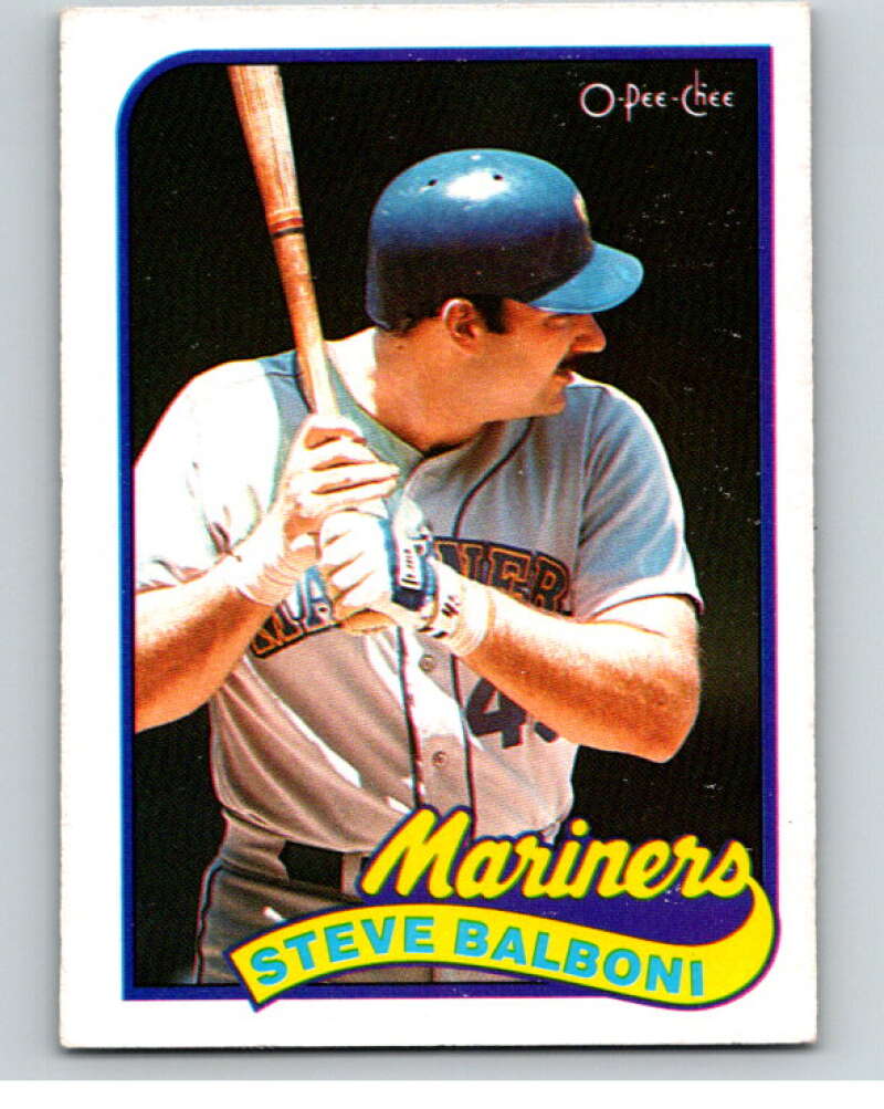 1989 O-Pee-Chee Baseball #336 Steve Balboni  Seattle Mariners  V96098 Image 1