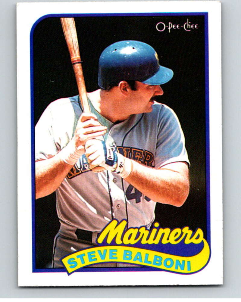 1989 O-Pee-Chee Baseball #336 Steve Balboni  Seattle Mariners  V96101 Image 1