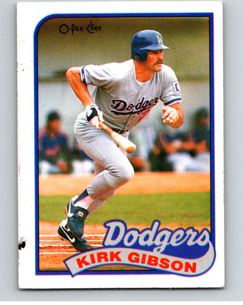 1989 O-Pee-Chee Baseball #340 Kirk Gibson  Los Angeles Dodgers  V96112 Image 1