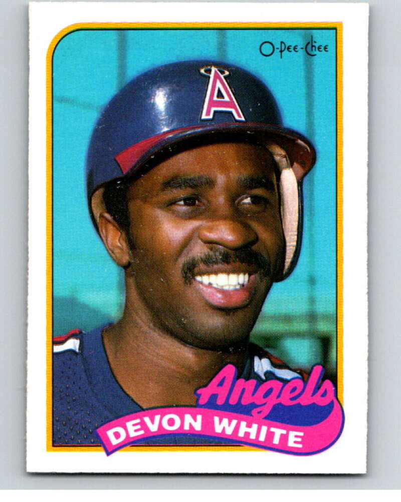 1989 O-Pee-Chee Baseball #344 Devon White  California Angels  V96118 Image 1