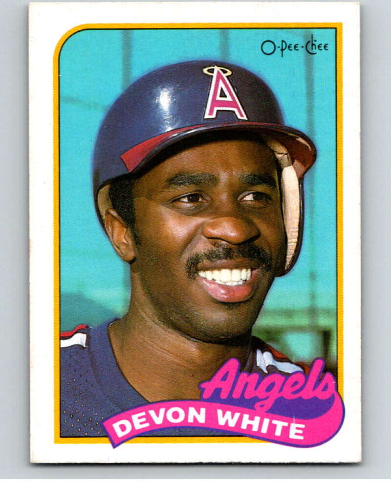 1989 O-Pee-Chee Baseball #344 Devon White  California Angels  V96119 Image 1