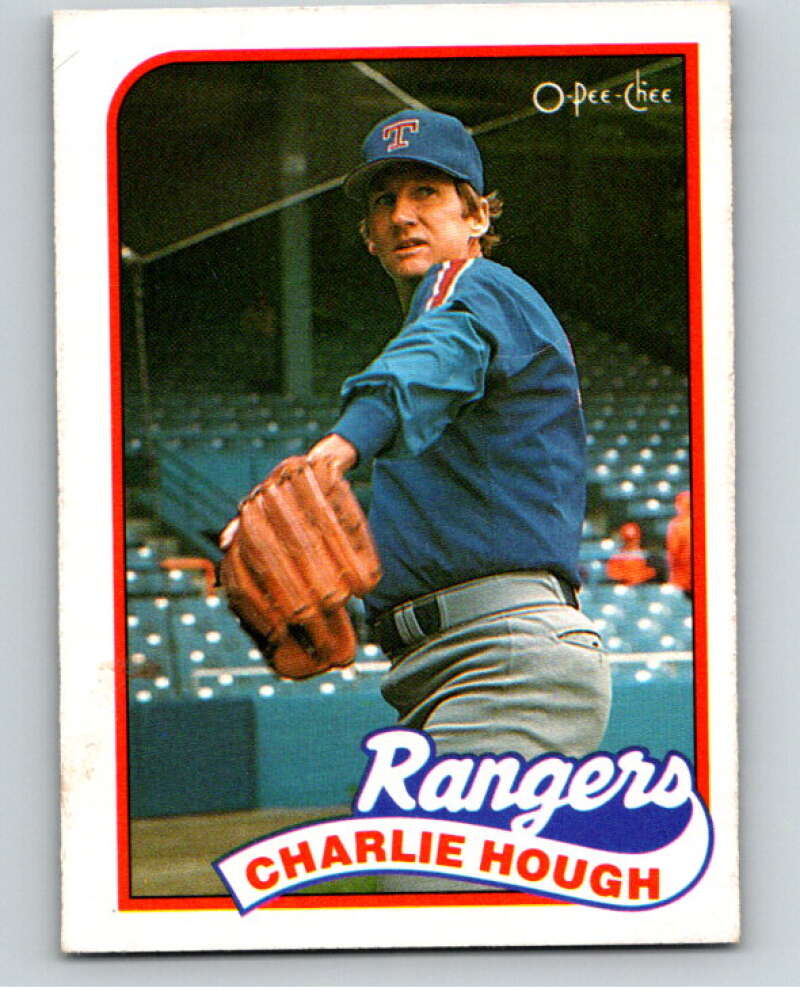 1989 O-Pee-Chee Baseball #345 Charlie Hough  Texas Rangers  V96120 Image 1